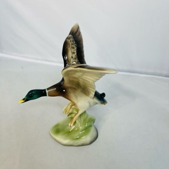 Wien Keramos WKK Kunst Keramik Chocholka Bird Goose Flying Mallard Duck Figurine - Picture 4 of 7